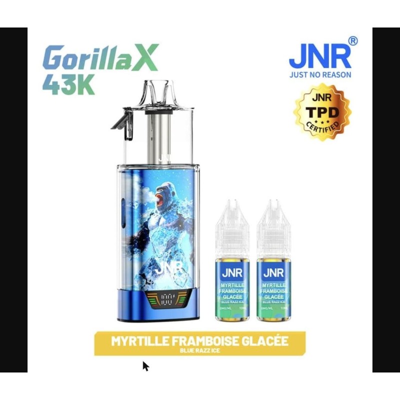 Puff JNR Gorilla 43K — Blue Razz Ice | 43 000 bouffées
