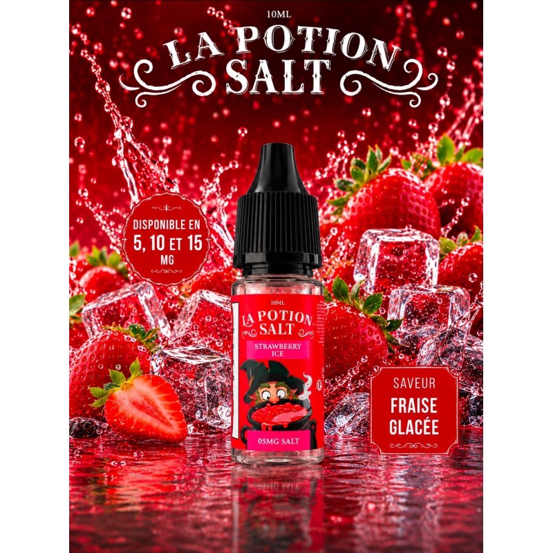 E-liquide La Potion 10ml — Fraise Glacée | Sel de nicotine