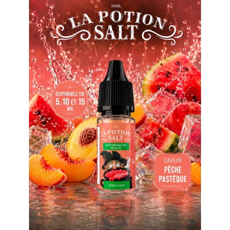 E-liquide La Potion 10ml — Pêche Pastèque | Sel de nicotine
