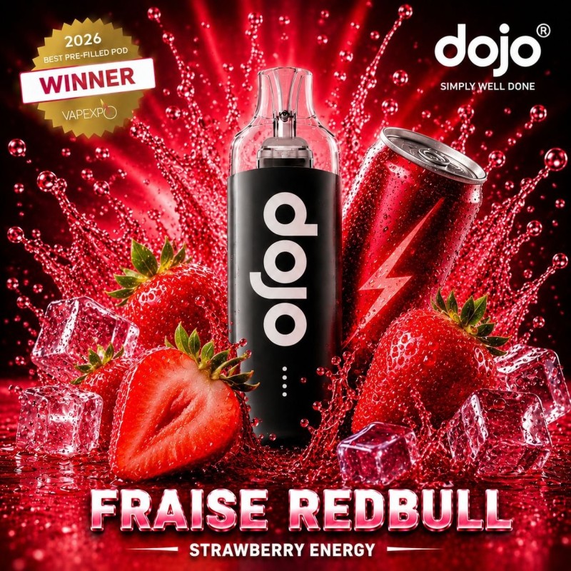 Puff DOJO 15K — Fraise Red Bull | 15 000 bouffées