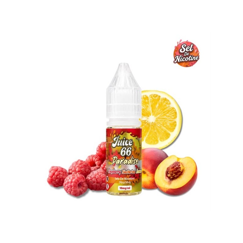 E-liquide Paradise 10ml – Raspberry Nectarine | Sel de nicotine