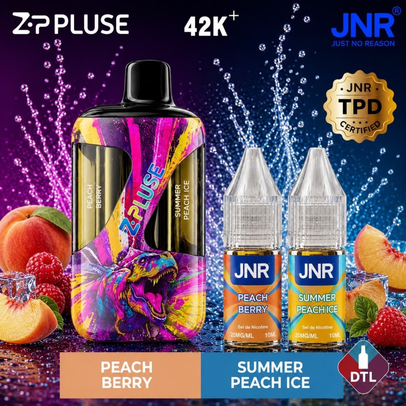 Puff JNR Z Pulse 42K — Peach Berry + Summer Peach Ice | 42 000 bouffées
