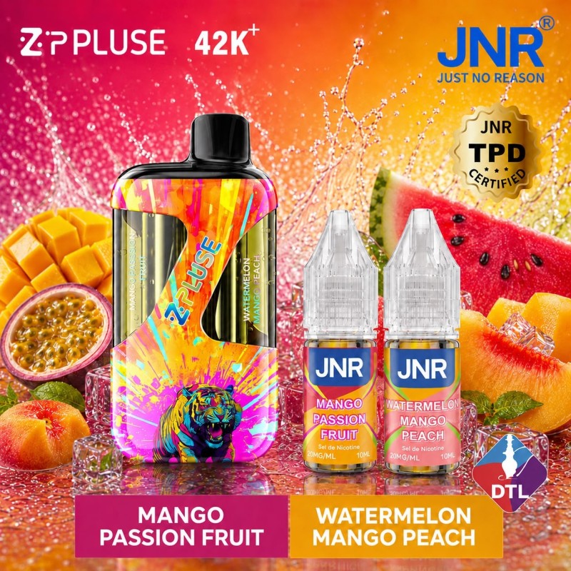 Puff JNR Z Pulse 42K — Mango Passion Fruit + Watermelon Mango Peach | 42 000 bouffées