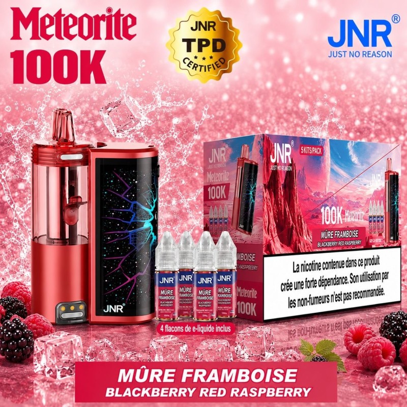 Puff JNR Météorite 100K — Mûre Framboise | 100 000 bouffées
