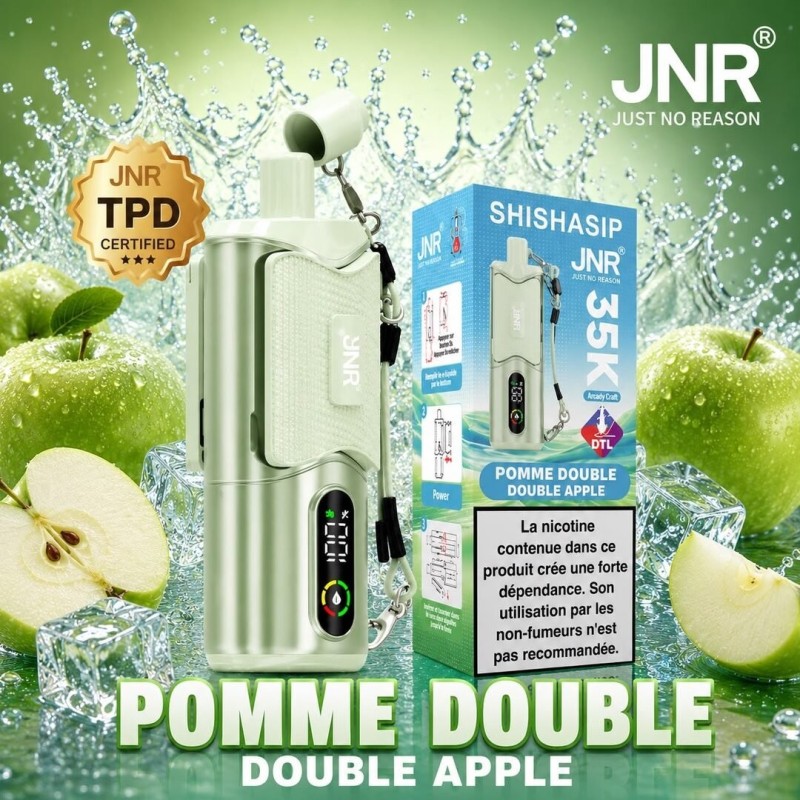 Puff JNR Shishasip 35K — Pomme Double | 35 000 bouffées