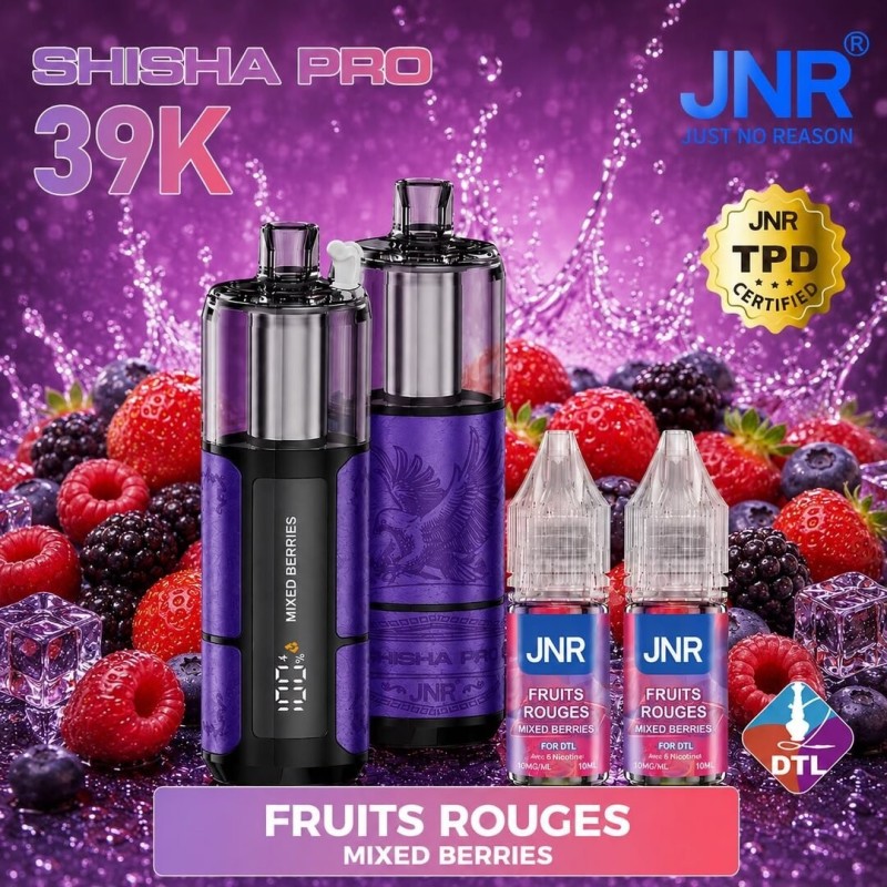 Puff JNR Shisha Pro 39K — Fruits Rouges | 39 000 bouffées